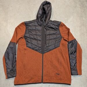 Outdoor Research Cyprus Hybrid Hoodie Men's XL Orange Insulated Hooded Jacket